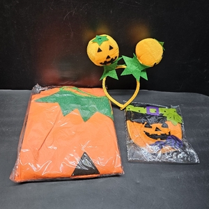 lot 2662 image: 4Pcs unicex play Party Clothes pumpkin costume