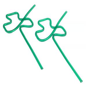 lot 2711 image: Lot of 2, Chef Craft Green Plastic st.Patricks Straw