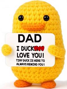 lot 2748 image: MBL Gifts for Dad Birthday Fathers - Fathers Fathers Day Funny Cool Cute Gag Crochet Duck for Papa Daddy Father from Daughter Son