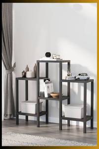 lot 2784 image: Durable Plastic Storage Shelves, Modular Plastic Shelving Unit, Easy to Assemble   Stylish and Versatile