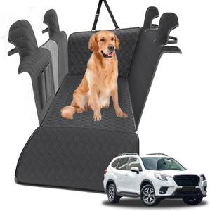 lot 2796 image: RUIANTE Dog Car Seat Cover Protector Compatible with Subaru Forester 2019-2025 Back Seat Pet Cover Dogs Hammock Backseat Headrest Covers Headrest Protect with Side Flaps Storage Pocket Zip Mesh Black