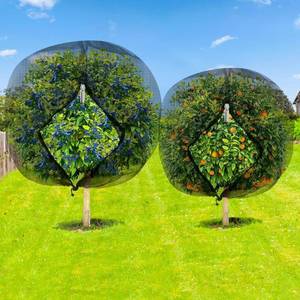 lot 2798 image: 8 x 8 Ft, 8 x 10 Ft Bird Netting Cover with Tree Netting   3mm Mesh Zipper & Drawstring   Protect Blueberries, Vegetables, Fruit Trees   Garden Plant Net Bags