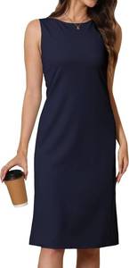 lot 2804 image: Women Business Sheath Midi Dress, 2025 Summer Sleeveless A-line Slimming Work Pencil Skirt XL