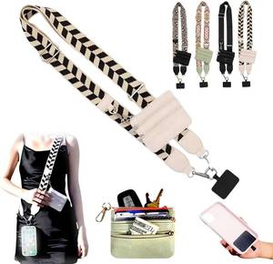 lot 2824 image: Generic Phone Strap with Zippered Pouch 2024 Anti Theft Clip and Go Ice Chain Strap for Cellphone Case Lanyard with Wallet Crossbody (B), Large