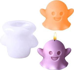 lot 2827 image: Halloween Candle Molds 3D Ghost Silicone Mold for Halloween DIY Crafts Making Soap Resin Candle Home Decor