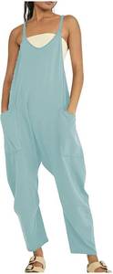 lot 2848 image: Rompers for Women Casual Summer Jumpsuits Sleeveless Loose Spaghetti Strap Overalls Jumpers XL