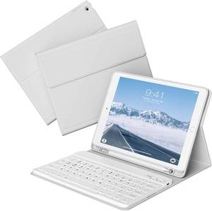 lot 501 image: kenke Keyboard Case for iPad 9th8th7th Generation (10.2 Inch, 202120202019), Magnetic Detachable Wireless Bluetooth Keyboard, Thin & Light Keyboard Case with Pencil Holder, Gray