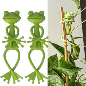 lot 11590 image: Plant Stand Green Frog Plant Supports Holder Adorable Stable Large Support for Potted Succulents Garden Decor Planter Fun Gift