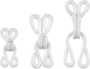 lot 11618 image: 60 Sets Large Covered Sewing Hooks and Eye Closure Jewelry Books Crafts Latch for Clothing Bra Thick Leather deep Pile Fabrics Fur Coats Wraps and Jackets (White)