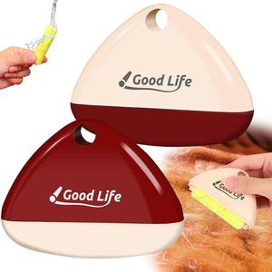 lot 11627 image: Good Life Portable Washable Reusable Lint Remover, Triangular Pet Hair Sticky Roller for Clothes, Furniture, Dog & Cat Hair (2PCS)