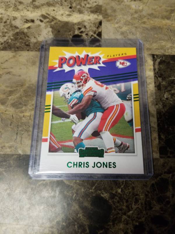 lot 897 image: 2021 Paniji Contenders Football Chris Jones Kansas City Chiefs Card