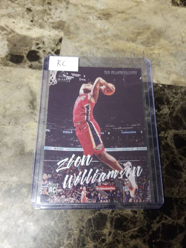lot 935 image: 2020 Panini Chronicles Luminance Basketball Zion Williamson New Orleans Pelicans Rookie Card