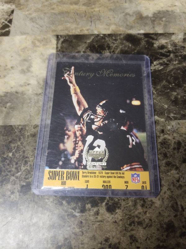 lot 965 image: 1999 Upper Deck Century Memories Super Bowl XIII Pittsburgh Steelers Football Card