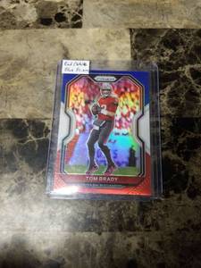 2020 Panini Red/White/Blue Prizm Football Tom Brady Tampa Bay Buccaneers Card