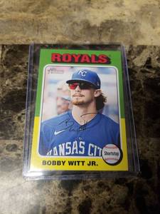lot 1013 image: 2024 Topps Heritage Bobby Witt Jr. Kansas City Royals Baseball Card