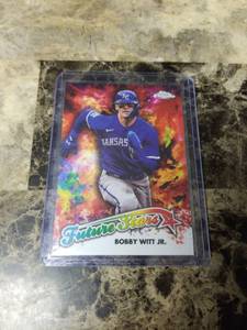 lot 1019 image: 2023 Topps Chrome Future Stars Bobby Witt Jr. Kansas City Royals Baseball Card