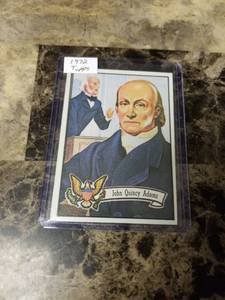 lot 1021 image: 1972 Topps John Quincy Adams US Presidents Card