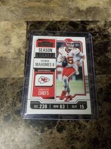 lot 1035 image: 2023 Panini Contenders Football Patrick Mahomes Kansas City Chiefs Card