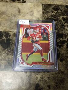 lot 1037 image: 2022 Panini Absolute Football Holofoil Patrick Mahomes Kansas City Chiefs Card