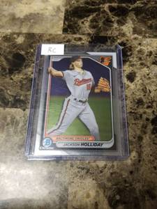 lot 1048 image: 2024 Topps Bowman Chrome Jackson Holliday Baltimore Orioles Rookie Baseball Card