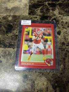 lot 1049 image: 2024 Panini Score Football Red Version Travis Kelce Kansas City Chiefs Card