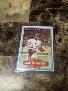 lot 1055 image: 1980 Topps NFC All Pro Walter Payton Chicago Bears Football Card