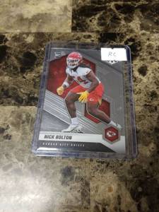 lot 1057 image: 2021 Panini Mosaic Football Nick Bolton Kansas City Chiefs Rookie Card
