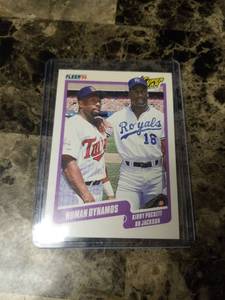 lot 1064 image: 1990 Fleer Super Star Specials Human Dynamos Kirby Puckett Bo Jackson Baseball Card