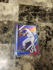 lot 1075 image: 2020 Topps Chrome Nolan Ryan Texas Rangers Baseball Card