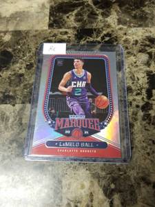 lot 1087 image: 2021 Panini Chronicles Marquee Basketball LaMelo Ball Charlotte Hornets Rookie Card