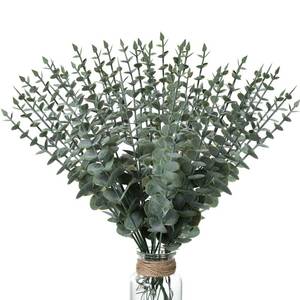 lot 6820 image: XunYee 150 Pcs Eucalyptus Stems Decor Bulk Artificial Leaves Floral Greenery Branch Fake Eucalyptus Leaves for Wedding Centerpiece Farmhouse Home Bouquet Decor