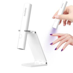 lot 6841 image: UV Light for Gel Nails, Denabuty Mini U V LED Nail Lamp Handheld with Stand, Portable Nail Dryer Rechargeable USB Cordless, Nail Light with 2 Timers for Fast Drying (White)