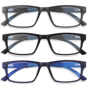 lot 6842 image: IBOANN Reading Glasses for Men Readers Mens Stylish Blue Light Blocking Computer Eyeglasses
