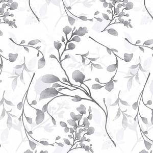 lot 6848 image: Orainege Gray Peel and Stick Wallpaper Floral Wallpaper Self Adhesive 17.7 in x 196.8 in Floral Contact Paper Waterproof Removable Wall Paper for Bedroom Bathroom Cabinets Decor
