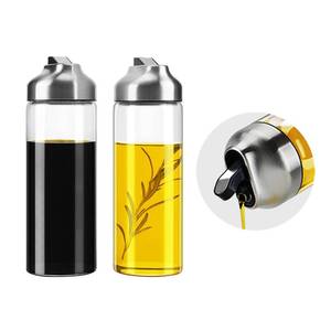lot 6854 image: Aelga Olive Oil Dispenser - 14 OZ Glass Oil and Vinegar Dispenser Bottles Set for Kitchen No Drip-Set of 2