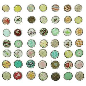 lot 6866 image: Paper Fasteners FMHXG 50pcs 9mm Round Mixed Pattern Brads Metal Scrapbooking Mini Brads Paper Fasteners for Scrapbooking Crafts Metal Crafts Decoration