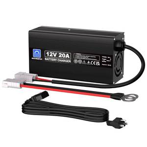 lot 6884 image: ECO-WORTHY 12V 20A Lithium Battery Charger 14.6V LiFePO4 Battery Charger with Anderson Connector Automatic Smart & Maintenance for Deep Cycle Rechargeable Battery Boat RV