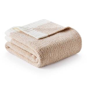 lot 6958 image: Snuggle Sac Heather Throw Blanket for Couch, Reversible Super Soft Blankets Warm Cozy Knit Fuzzy Plush Lightweight for Sofa, Bed, Camping, Picnic (Heather Beige, Throw-XL(50x 70))