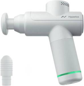 Hypervolt Go 2 Artic Grey - Featuring Quiet Glide Technology - Handheld Percussion Massage Gun | 3 Speeds, 2 Interchangeable Heads | Helps Relieve Sore Muscles and Stiffness - FSA and HSA Eligible