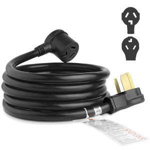 lot 6989 image: 10FT 3 Prong Dryer Extension Cord, 30 Amp NEMA 10-30P to 10-30R EV Extension Cord for Dryer Power Extension and Level 2 EV Charging, 125V250V 10 AWG STW ETL Listed (Black)