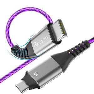 lot 6993 image: USB C to USB C Cable, Light up iPhone 15 Charger Cord 6ft, 60W3A LED Type C Fast Charging Cable for iPhone 15 Por Max PlusMacBook AirPro, iPad Pro 12.911, for Samsung Galaxy S23S22 (Purple)