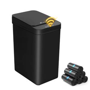 lot 7003 image: LJIACLEA Black Bathroom Trash Can 2.6 Gallon Motion Sensor Trash Cans Automatic Touchless Garbage Bin Small Smart Trash Can for Bathroom,Kitchen, Toilet, Bedroom, RV