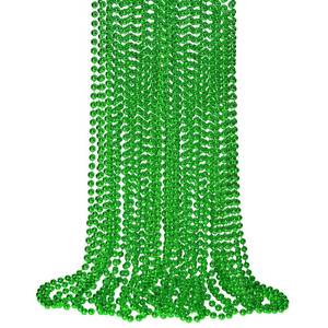 lot 7007 image: SHAOQINLIN 12 PCS St. Patricks Day Bead Necklace, 33 Green Mardi Gras Beads Christmas Necklaces Irish Saint Patricks Necklaces for St. Patricks Day Mardi Gras Parade Throws Birthday Party Favors