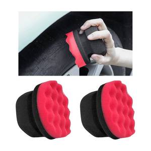 lot 7014 image: MTRPS 2PCS Large Tire Shine Applicator, Reusable Car Detailing Foam Hex Grip Dressing Pad, Durable Polishing Sponge Tool for Applying Tire Shine,Universal Cleaning Supplies for Wheel Care (Red)