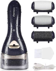 lot 7026 image: Electric Feet Callus Removers Rechargeable, Portable Electronic Foot File Pedicure Tools, Electric Callus Remover Kit, Professional Pedi Feet Care for Dead, Hard Cracked Dry Skin Ideal Gift (Black)