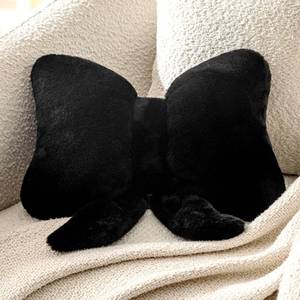 lot 7028 image: Novohive Heart Pillow Throw Pillows Butterfly Shaped Decorative Cute Pillows for Bed Sofa Cute Home Decor,Black 10  8inch