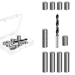 lot 7040 image: 6.8 Ounce Cylindrical Stainless Steel Weight for Derby Pine Race Wood Car, 24 Pieces Multiple Size Incremental Weight to Optimize Your Car Speed, 4 Sizes