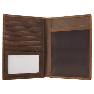 lot 7046 image: Jack&Chris Leather Passport Holder RFID Blocking Passport Travel Wallet Cover Case for Men Women Brown JC17