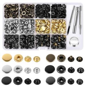 lot 7070 image: Alritz 120 Set Leather Snap Fasteners Kit, 12.5mm Metal Button Snaps Press Studs with 4 Setter Tools, 6 Colors Leather Snaps for Clothes, Jackets, Jeans Wears, Bracelets, Bags
