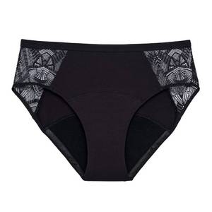 lot 7075 image: Thinx Ultra-Soft Period Underwear, Brief-Style Leakproof Underwear for Women, Holds Up to 12 Regular Tampons, Period Panties, Reusable, Comfortable, & Flexible, Spicy with Lace, XL